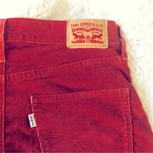 Levi’s flare rust colored corduroys
